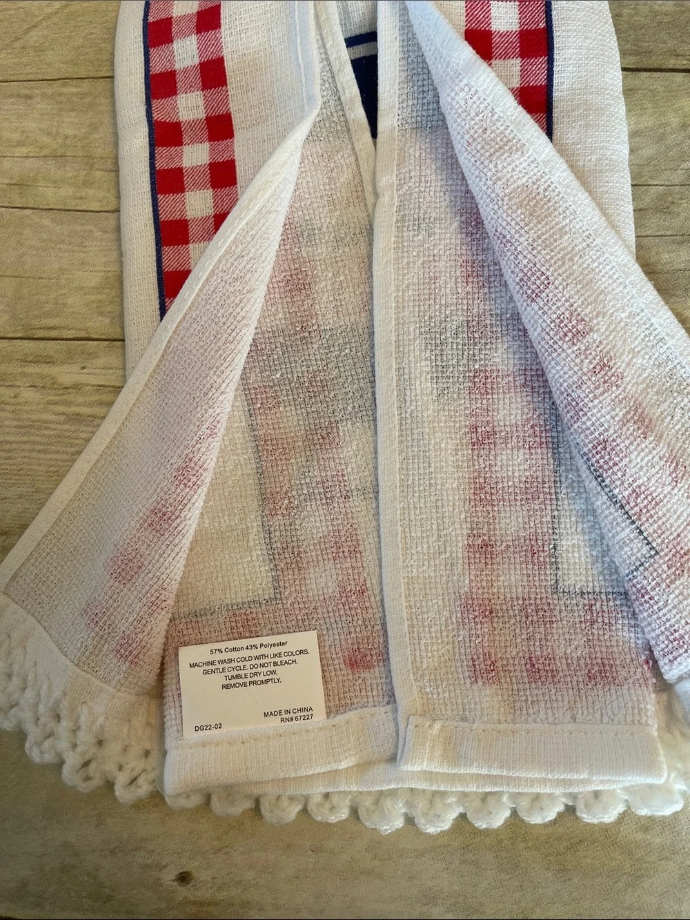Crochet Top & Bottom Front Double Thickness Hanging Towel Grillin & Chillin